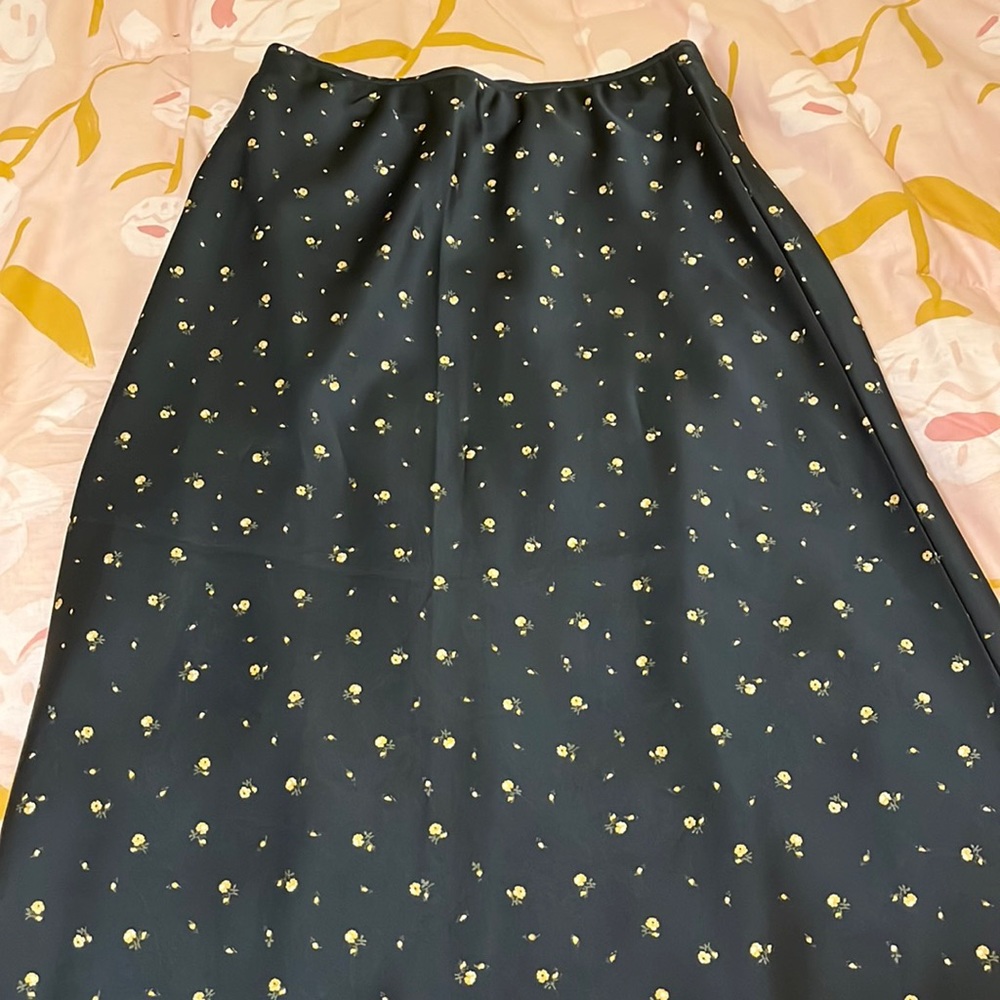 Abercrombie silk midi skirt